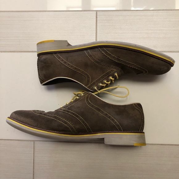 Johnston & Murphy Brogue Wingtips Taupe/Yellow 10 main image 5